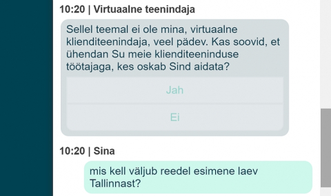 Tallinki robot-teenindaja.