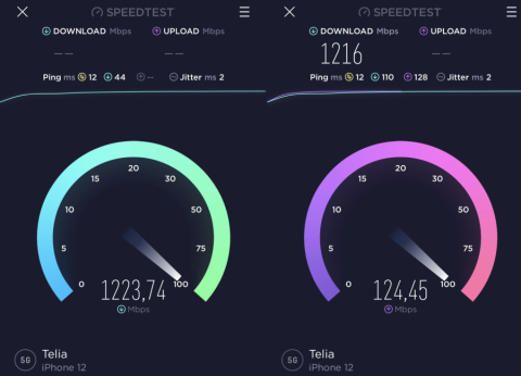 Telia 5G kiirustestid